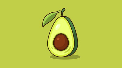 Fancy Avocado avocado food fruit illustration illustrator