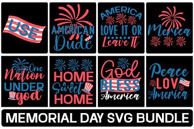 MEMORIAL DAY SVG BUNDLE 3d animation branding graphic design logo memorial day design motion graphics ui