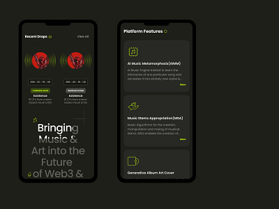 harmonixx app blockchain branding music nft ui ux web web design