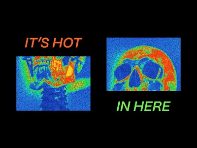 heat map skeleton cool guy stuff graphic design heat heat map photoshop skeleton skull type typography