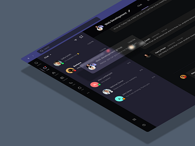 Microsoft Teams redesign application chat concept dashboard design desktop graphic message messenger microsoft redesign teams trend ui ux windows work workspace