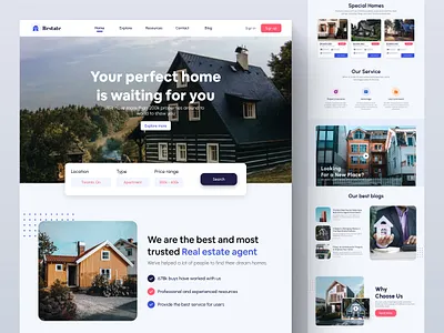 Restate - Real Estate Website dailyui figma houses interface properties property real estate ui uidesign uitrends uiux user interface userexperience ux web development website website design websites
