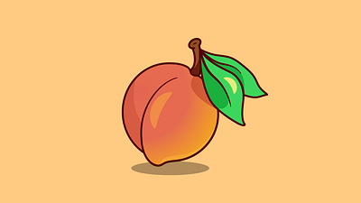 Fancy Peach food fruit illustration illustrator peach