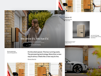 EV Promo Page automobile car clean design ev fireart landing modern tech ui ux web