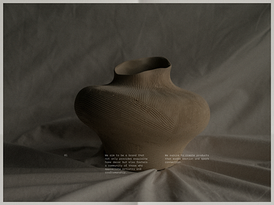 Editorial Concept brand branding ceramics design ecommerce minimal minimalism poster raw ui ui ux design vase
