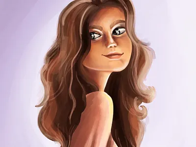 Pretty Gal digital character digital drawing illustration procreate