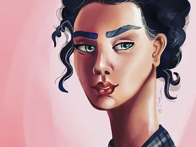 Girly Curly book cover character design design digital character digital drawing illustration procreate