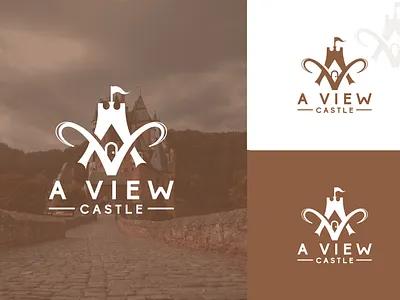 AV castle monogram logo brand mark branding business logo design logo minimalist logo monogram monogram logo