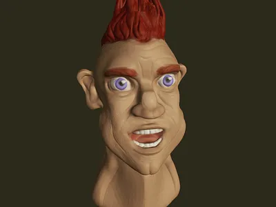 Scary Face 3d modeling character design digital character digital drawing illustration nomad sculpt procreate