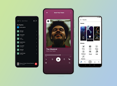 UI UX Design For Music Streaming App app design landing page mobile mobile ui ux ui ux