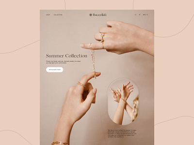 Jewelry Brand landing page concept branding clean ui daily ui design fashion home page jewel jewelry landing page luxury minimal premium ui ui design ui trend uiux ux design web design website website design