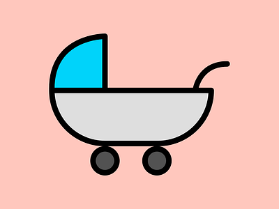 Baby Stroller Icon (SVG) free freebies icon design icons illustration svg vectors