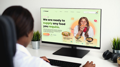 Food Delivery - Landing Page Design app design figma illustration landing page ui ux