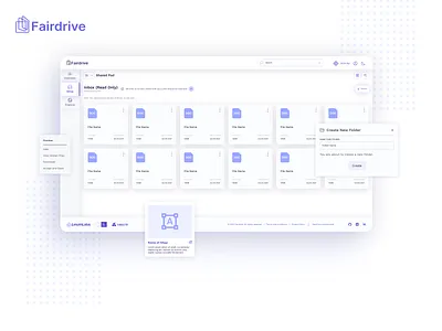Fairdrive light branding crypto design drive graphic design storage ui ux web3