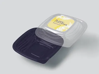 PlasticContainer Packaging Mockup app branding container cute design illustration logo mockup packaging packaging design plastic