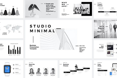 Studio Powerpoint Template app branding design editorial illustration keynote multipurpose pitch deck powerpoint presentation presentation design template