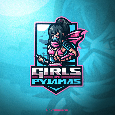 GIRLS in PYJAMAS branding cool design esports gaming logo illustration logo mascot ui vector
