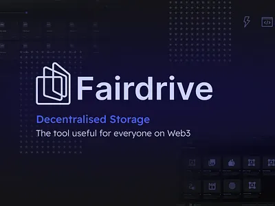 Fairdrive branding crypto data storage design drive graphic design ui ux web3