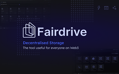 Fairdrive branding crypto data storage design drive graphic design ui ux web3