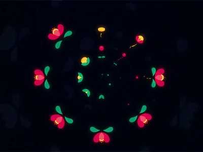 Nickels & Nature Dance animation flowers giuvlipen illustration motion nickles pattern