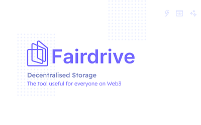 Fairdrive light theme app branding crypto drive logo storage ui ux web3