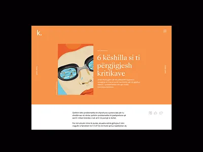 K. / Blog Design blog colors illustrations ui design visual design website