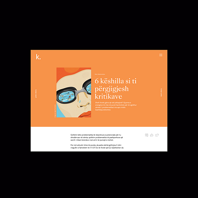 K. / Blog Design blog colors illustrations ui design visual design website