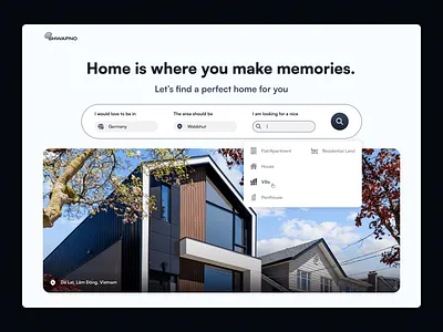 Real Estate Web Header Exploration apartment clean concept design housing landing page landingpage marketing minimal minimalism project property design real estate uidesign uiux uxui web design webheader websitedesign