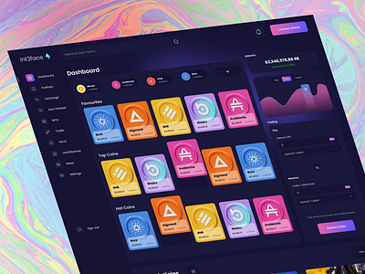 Crypto Dashboard Design | Dark Version amazing uxui design best crypto dashboard design crypto and nfts dark ui crypto dashboard crypto uxui crypto version dark crypto dark ltaest ui dribbble latest dashboard interaction design nft dashboard trending uxui design