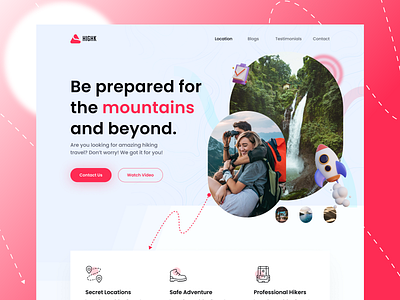 Travel website design agency app app design concept hero landing page simple travel travelling trip ui uiux ux vacation web web design website