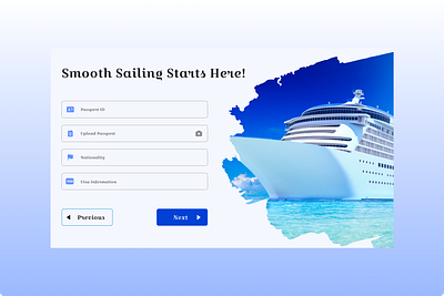 Day 82 - Form 100dayschallenge creative cruise form cruise ship daily ui 082 daily ui 82 dailyuichallange form formdesign seamlessexperience ui uidesign userjourney uxdesign