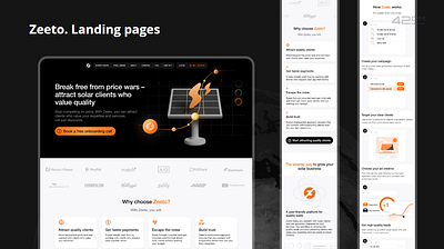 Zeeto. Landing pages vector