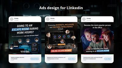 Ads design for Linkedin vector