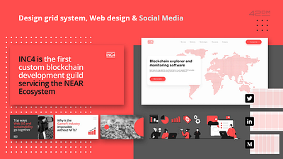 Design grid system, Web design & Social Media graphic design