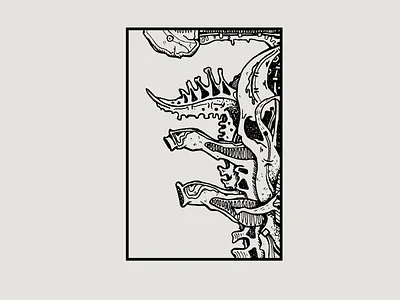 Strange form - xenomorph alien branding design edgy graphic design illustration merch sci fi