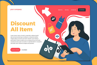 On Sale - Landing Page app branding design graphic graphic design illustration landing landing page motion graphics on sale process template ui ui design ux ux design walkthrough web web development website