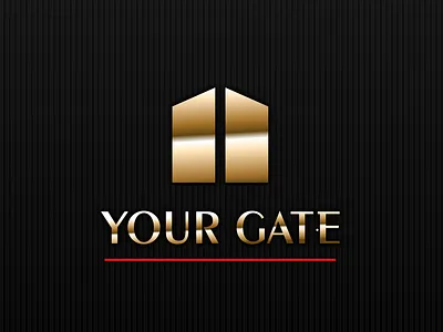 Your gate - door shop logo design branding corporate identity design digital art door door shop for sale gold golden logo graphic design illustration logo logo design logotype minimalism order shop shop logo vector