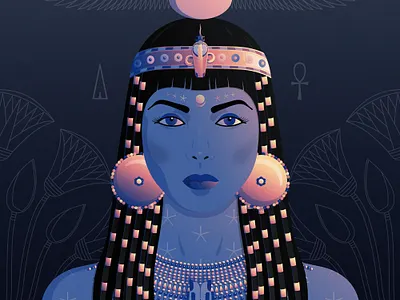 "MoonSpark Goddesses - Goddess Nut" - Daily NFT art ancient egypt blue contrast egypt goddess history illustration moonspark goddesses mythology nft nft art nft artist nft community nut pink portrait vector vector artist vector illustration yellow