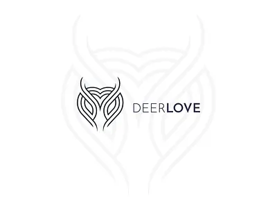 Deer Love logo adobe illustrator branding deer deer love design elegant logo graphic heart logo illustration logo logo design logodesign logos memorable modern ui