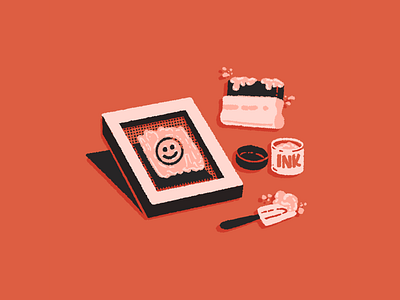 Screen printing illustration design digital drawing digital illustration graphic design illustration ipad art printmaking procreate art screen printing still life