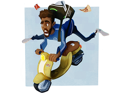 UBER EAT animation art cartoon characterdesign design digitalart illustratio procreate