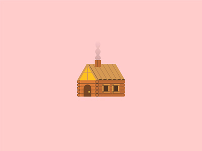 Home cabin cozy design forest home house icon illustration nature wood