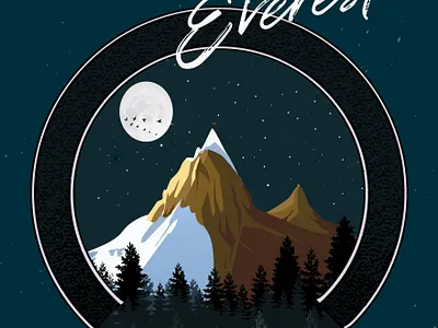 Mount everest forever design graphic design illustration logo typography ui vector