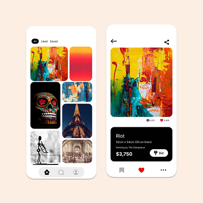 Artium illustration mobile typography ui