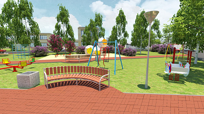 Syaskelevo playground renovation project 3d environment design