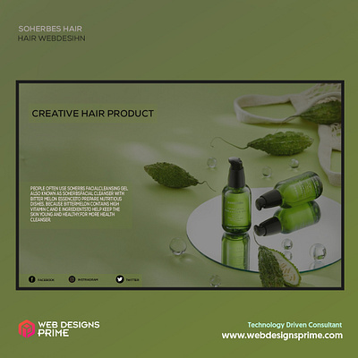 SOHERBES HAIR WEB DESIGN appdeveloper appdevelopment designideas digital hair soherbes uidesign uxdesign webdesign webdesignsprime