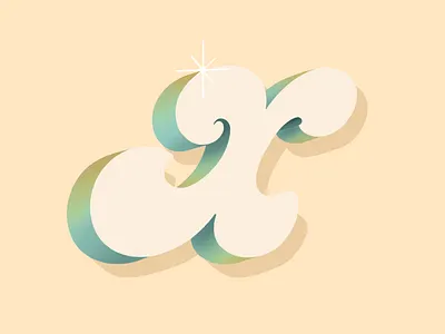 X 36 days of type design dimensional type drop cap hand lettering lettering typography
