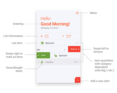 To-do List Mock UI clean design mobile modern ui