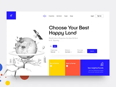 Landing Page - Real Estate clean design illustration landing landing design landing page landing page design minimal page ui ux web web design website website design