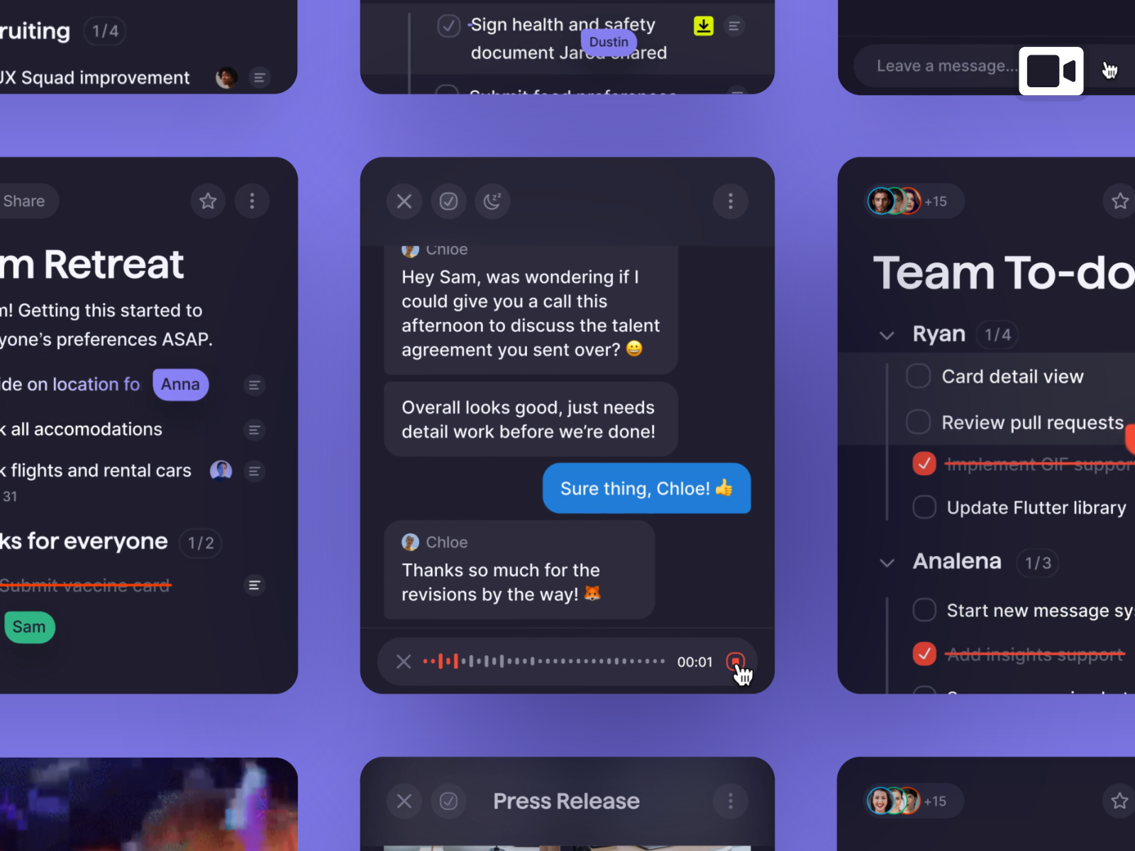 UI Elements Animation after effects animation animation button cards design elements interactions motion motion graphics movement pop up product animation recording task manager tasks to do transition ui video voice